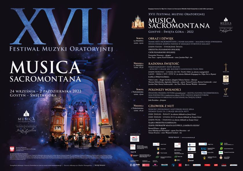 XVII Festiwal Muzyki Oratoryjnej MUSICA SACROMONTANA 2022