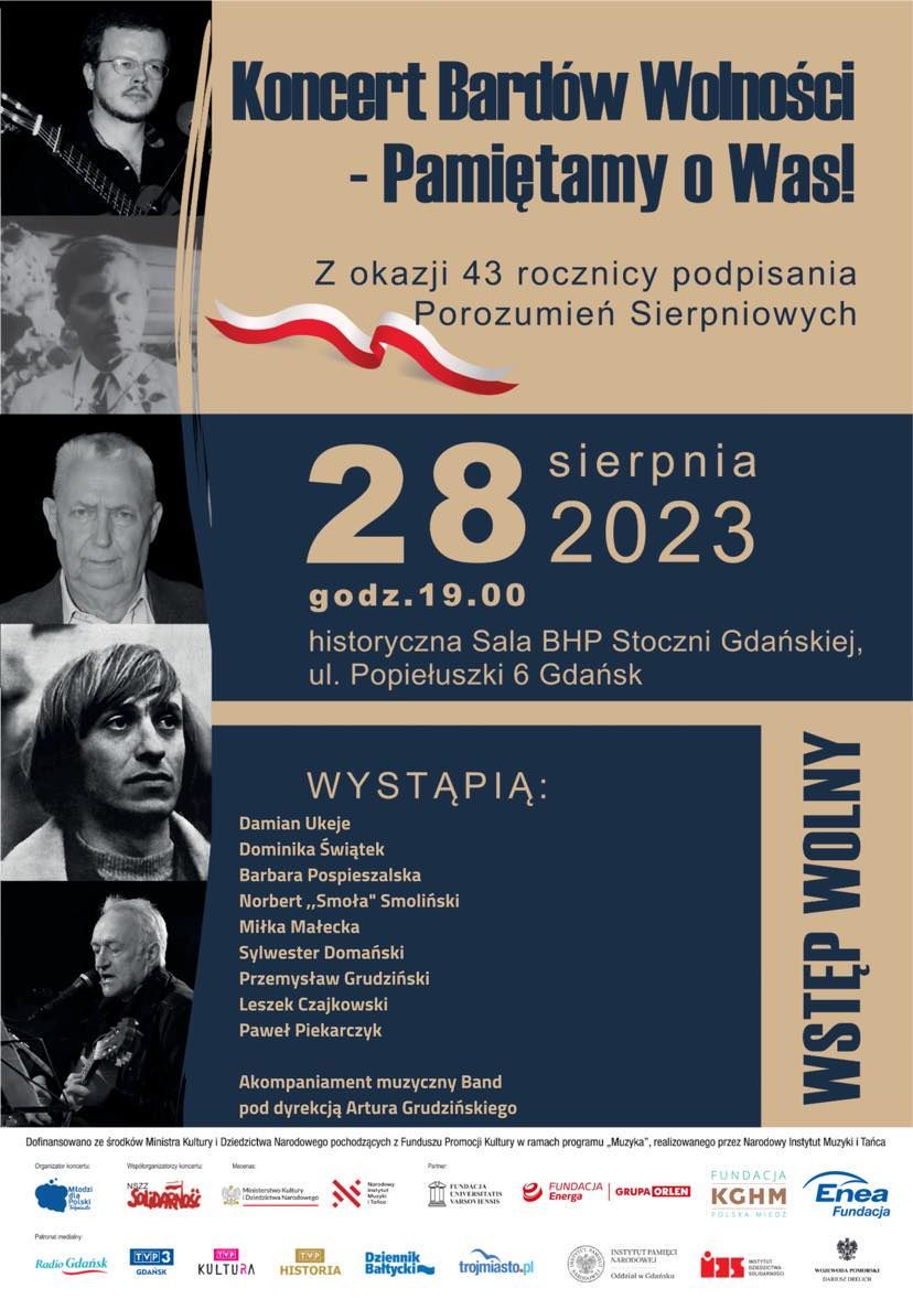 Młodzi dla Polski Trójmiasto zapraszają na koncert Bardów Wolności 