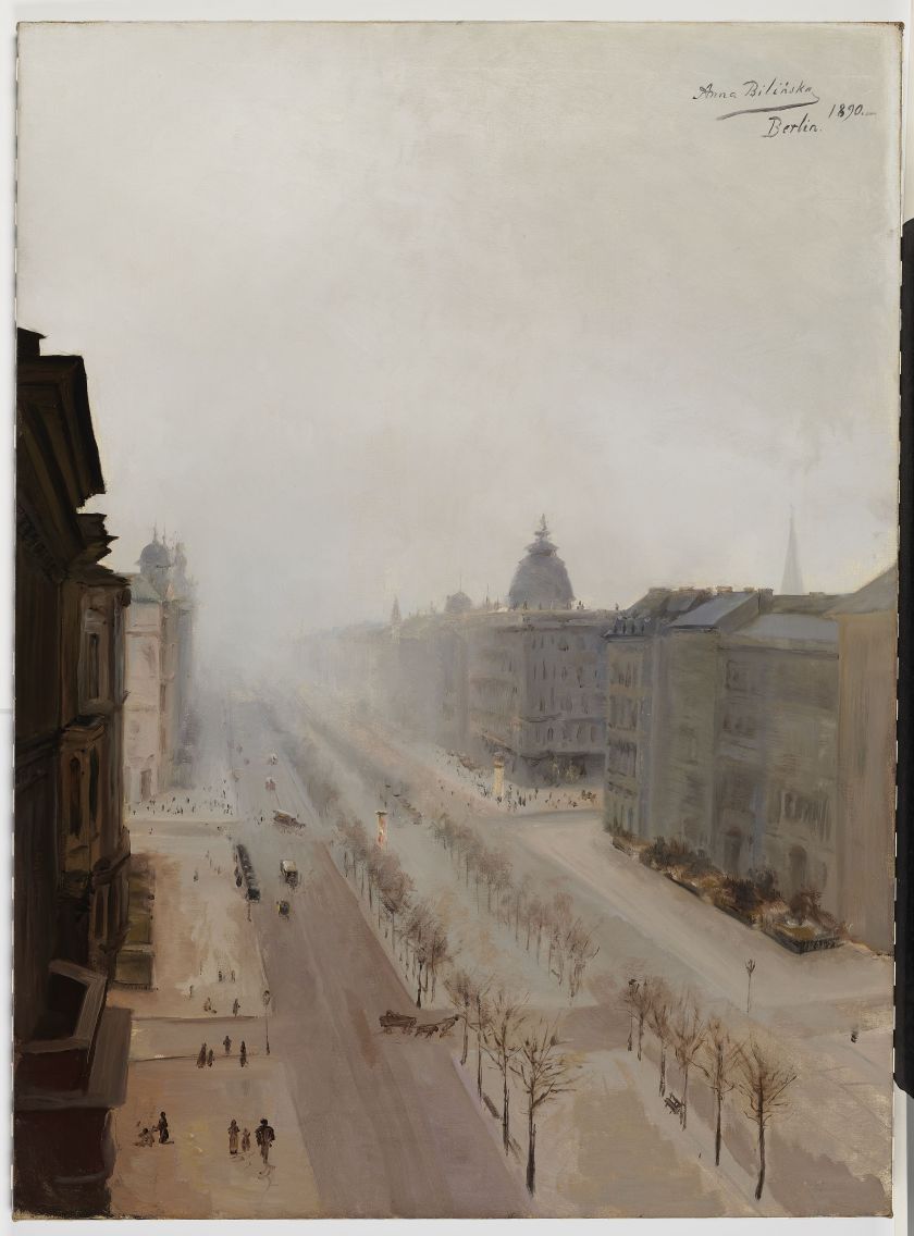 Anna Bilińska (1854–1893) Ulica Unter den Linden w Berlinie /1890/ olej, płótno. Muzeum Narodowe w Warszawie/fot. Piotr Ligier