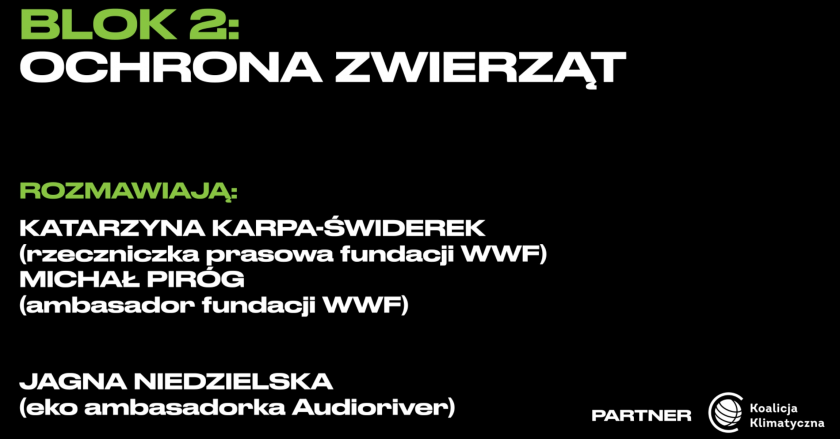 Michał Piróg i rzeczniczka prasowa WWF w akcji #audiorivergoesgreen