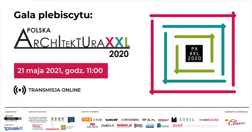 Gala Plebiscytu Polska Architektura XXL 2020 – ogłoszenie wyników