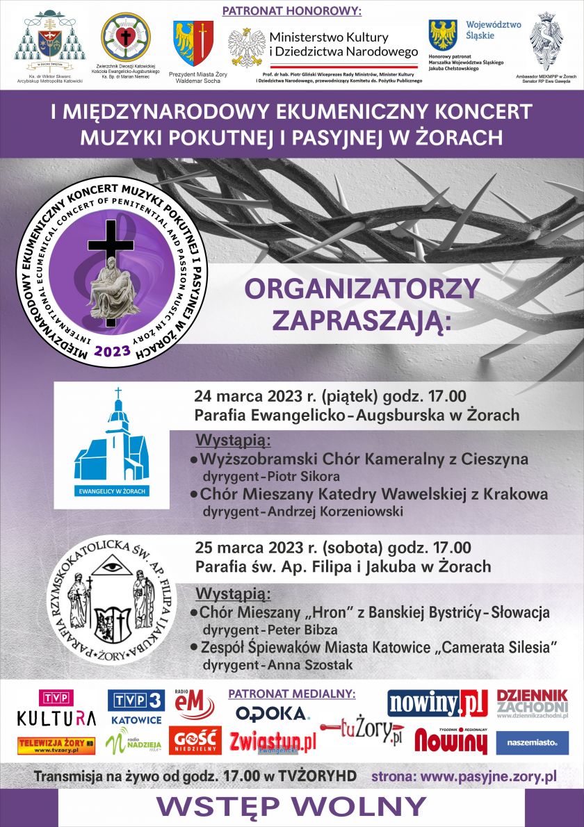 Międzynarodowy Ekumeniczny Koncert Muzyki Pokutnej i Pasyjnej w Żorach