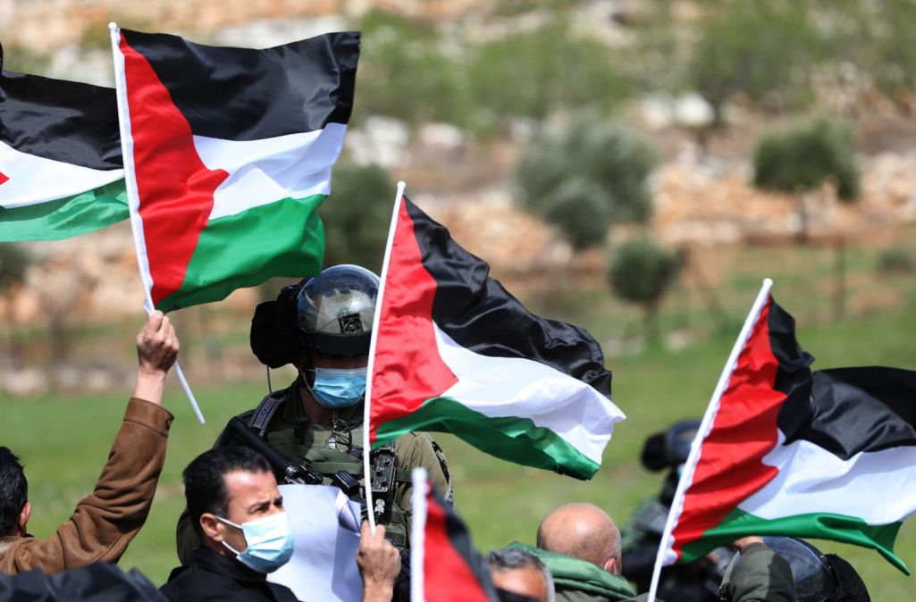 Палестынцы падчас нацыянальна значнай даты, Дня зямлі. (Фота: State of Palestine – MFA)