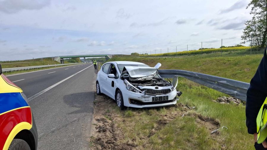 Kolizja na S6. Kierujący zasnął (źródło: A. Wójcik)