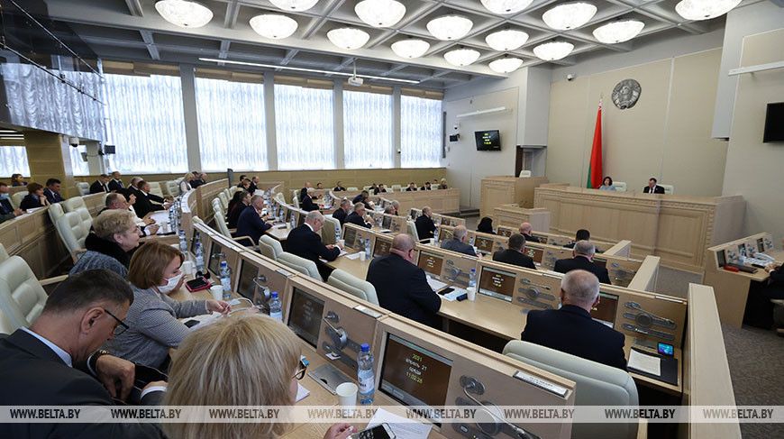 Савет Рэспублікі 21 красавіка. (Фота: БелТА)