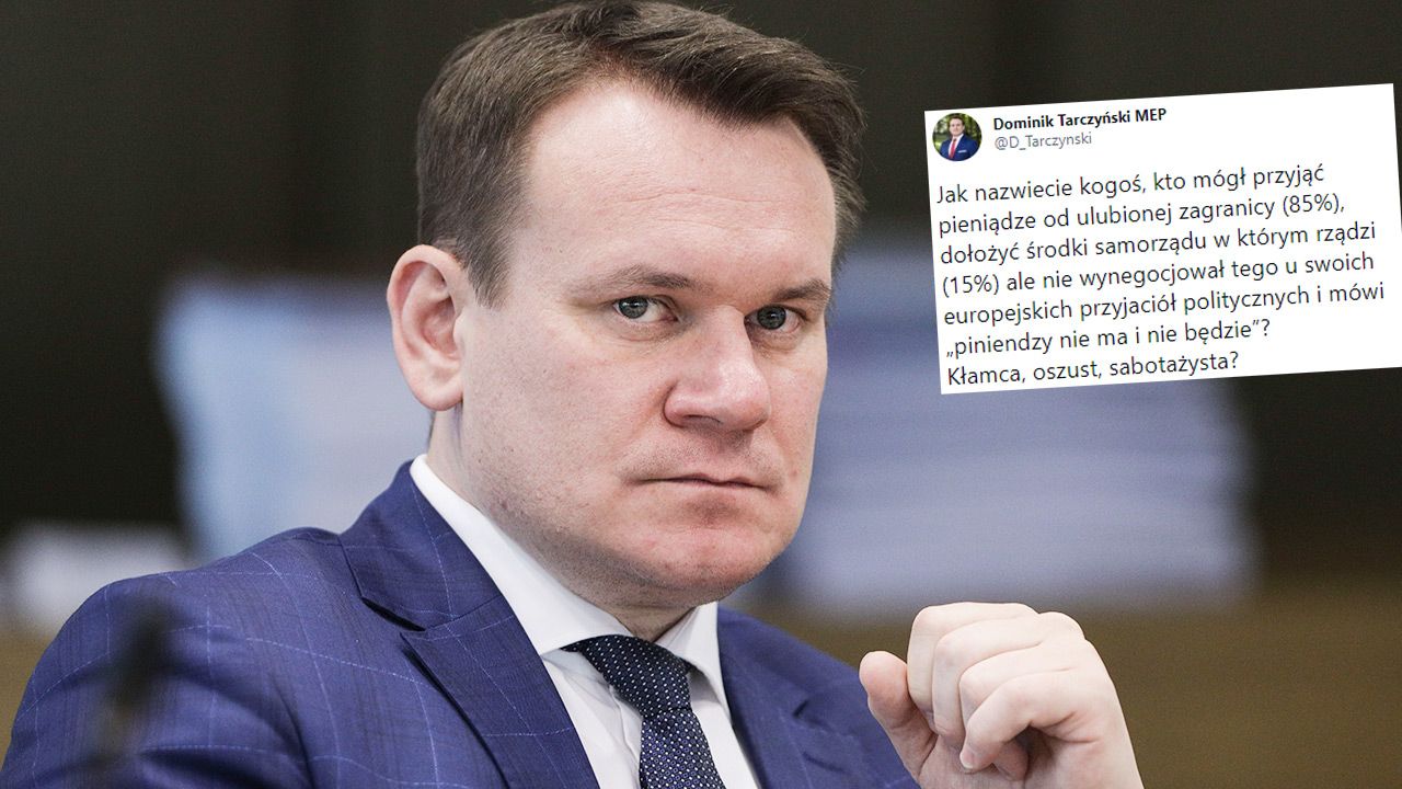 Dominik Tarczyński przypomniał, że ekipa PO mogła „przyjąć pieniądze od ulubionej zagranicy”, (fot. Forum/Andrzej Hulimka) Dominik Tarczyński przypomniał, że ekipa PO mogła „przyjąć pieniądze od ulubionej zagranicy”, (fot. Forum/Andrzej Hulimka)