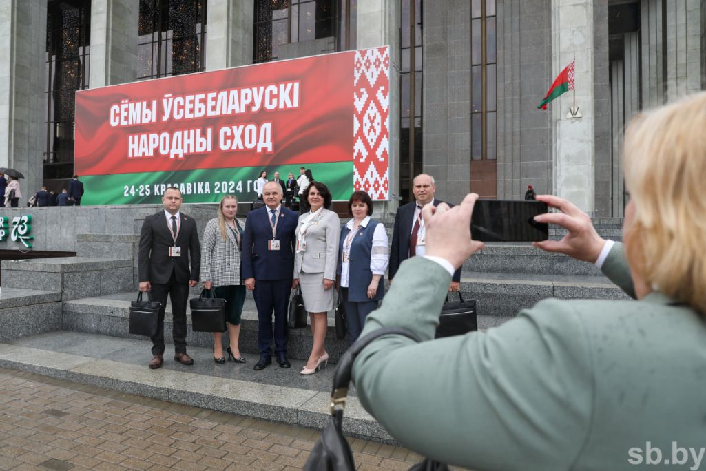 Чальцы VII Усебеларускага народнага сходу. Менск, Беларусь. 24 красавіка 2024 года. (Фота: sb.by)