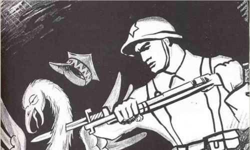 Sowiecki antypolski plakat propagandowy z 1939 r. Fot. Wikimedia/www.fronta.cz/plakat/polsky-orel