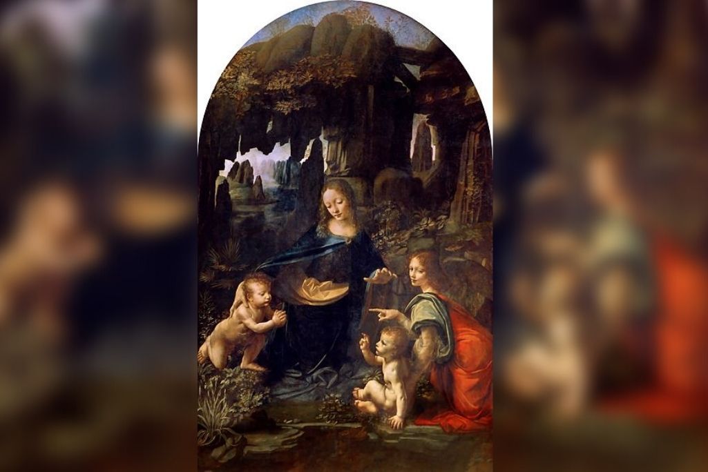 „Madonna w grocie” Leonarda da Vinci (Fot. wikimedia/Louvre Museum/ public domain)