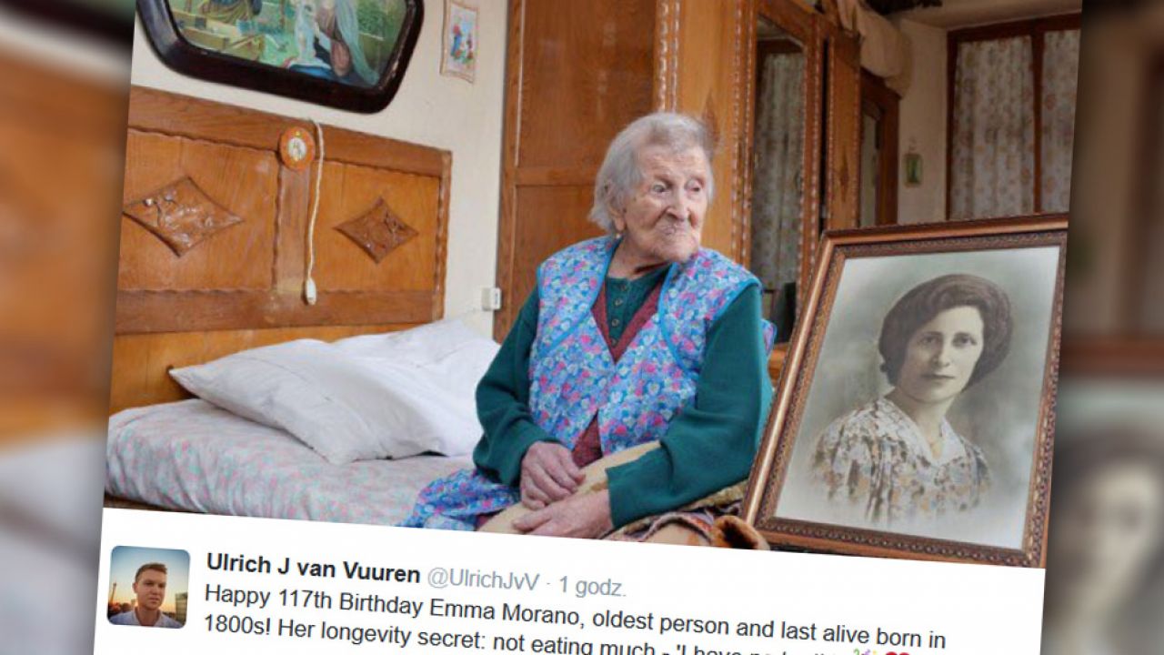 Emma Morano z Piemontu skończyła 117 lat (fot. Twitter/ UlrichJvV) Emma Morano z Piemontu skończyła 117 lat (fot. Twitter/ UlrichJvV)