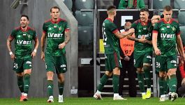 Piłkarze Śląska Wrocław (fot. PAP/Sebastian Borowski)