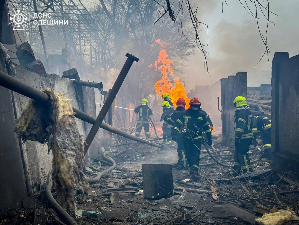 Наступствы ракетнага ўдару па Адэсе, 15 сакавіка 2024 года. (Фота: odeskaODA / Telegram)