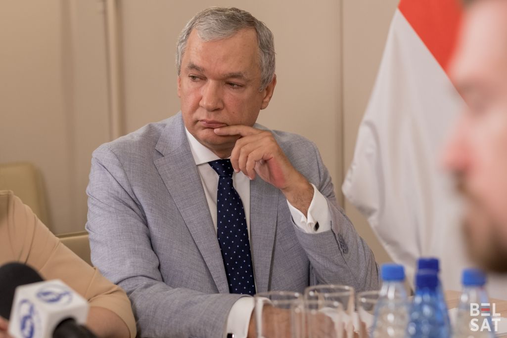 Павел Латушка на паседжанні Аб’яднанага пераходнага кабінету. Варшава, Польшча. 15 ліпеня 2024 года. (Фота: Анастасія Дубровіна / Белсат)