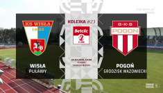 Wisła Puławy – Pogoń Grodzisk Mazowiecki. Betclic 2 Liga [SKRÓT]