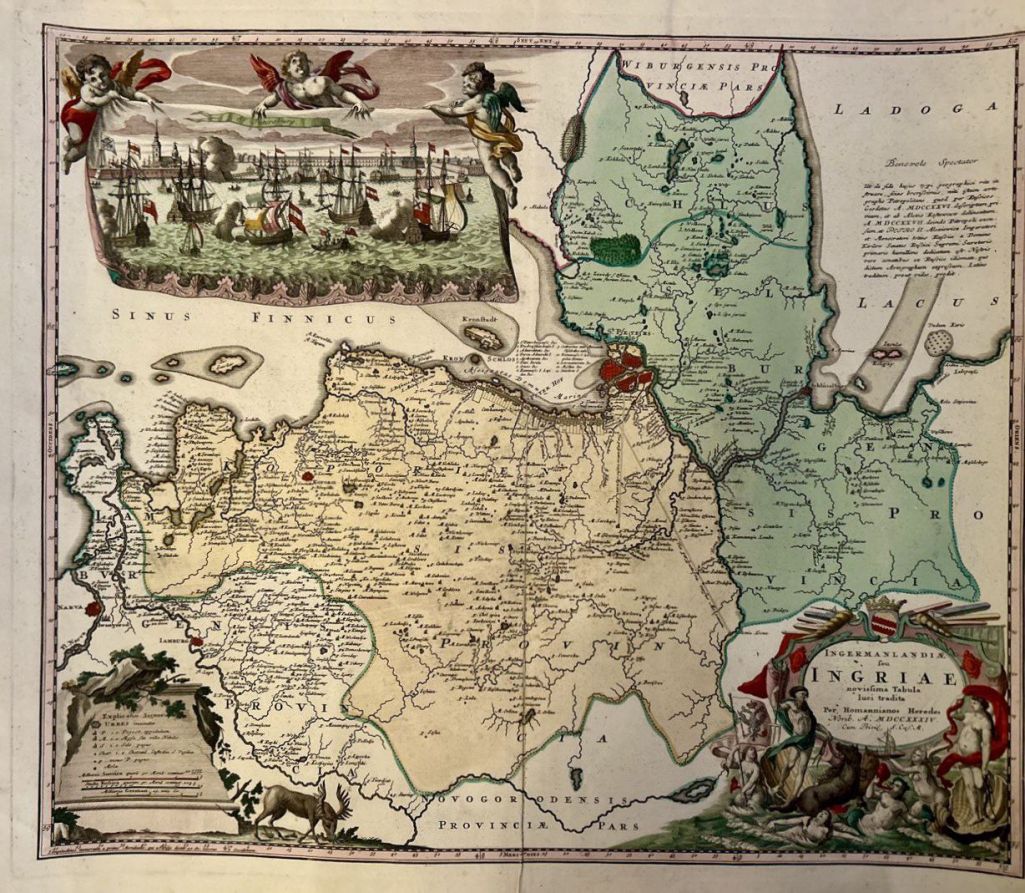 Mapa Ingemarlandii (Ingrii) z 1734 roku. Zdjęcie: t.me/freeingria