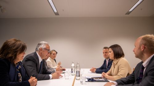 Святлана Ціханоўская і прэзідэнт ПАРЕ Тэодарас Русопулёс. Фота: Святлана Ціханоўская / Facebook
