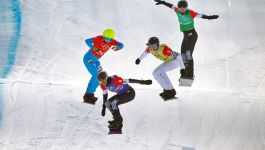 Lindsey Jacobellis na prowadzeniu (fot. PAP/EPA) Lindsey Jacobellis na prowadzeniu (fot. PAP/EPA)