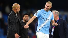 Radość Erlinga Haalanda i Pepa Guardioli (fot. Getty).