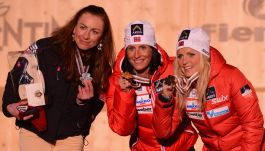 Justyna Kowalczyk, Marit Bjoergen i Therese Johaug (fot. Getty Images)