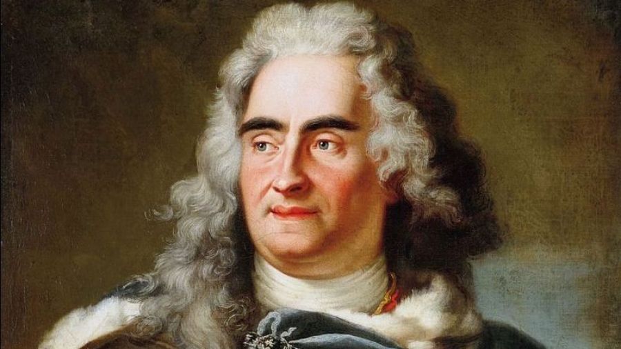 Fragment portretu Augusta II Mocnego pędzla Louis de Silvestre'a z 1718 roku. Fot. Wikimedia