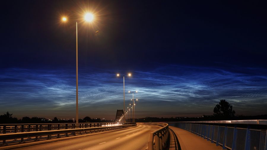 Obłoki srebrzyste w Toruniu 2 lipca 2025 roku (fot. Bogusław Pawłowski)