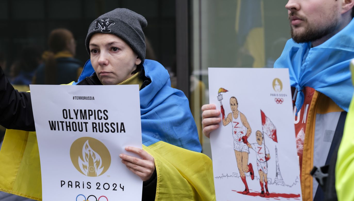 Protest pod siedzibą MKOl (fot. Getty Images)
