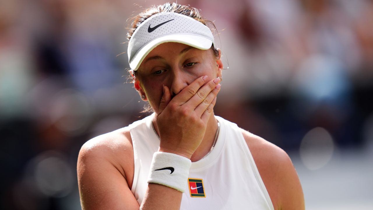 Amanda Anisimova przyznała, że po dotkliwej porażce w finale Wimbledonu z Igą Świątek bała korzystać się z telefonu (fot. Getty Images)