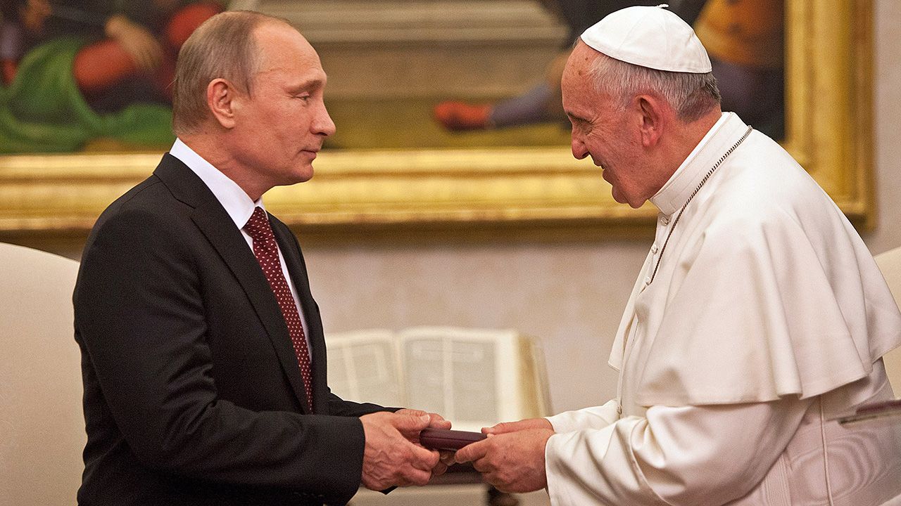 Władimir Putin, Papież Franciszek (fot. Vatican Pool/Getty Images)
