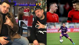 Franck Ribery z KOFS-em i Robertem Lewandowskim (Fot. Instagram, Getty)