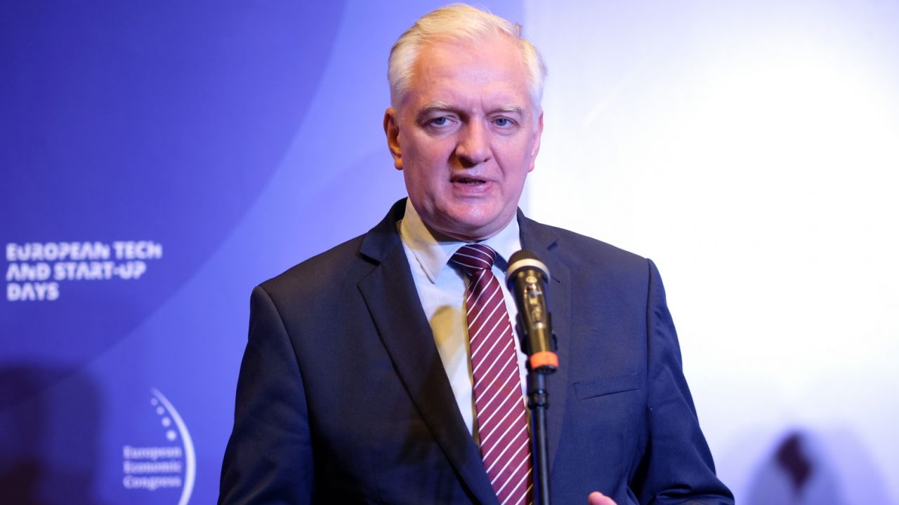 Prezes Porozumienia Jarosław Gowin (fot. PAP/Andrzej Grygiel)