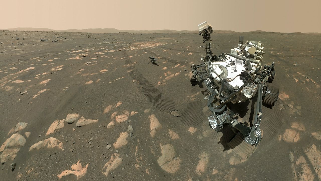 Łazik Perseverance na Marsie (fot. PAP/EPA/NASA/JPL-Caltech/MSSS) Łazik Perseverance na Marsie (fot. PAP/EPA/NASA/JPL-Caltech/MSSS)