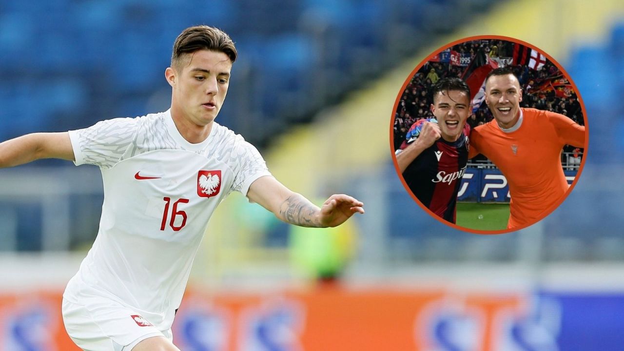 Kacper Urbański w trudnym momencie w klubie mógł liczyć na Łukasza Skorupskiego. Teraz grają razem w dorosłej kadrze (fot. PAP/Instagram: Bologna FC)