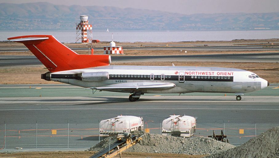Dan Cooper porwał boeinga 727-100 linii Northwest Orient (fot. Wiki/Richard Silagi/Airliners.net)