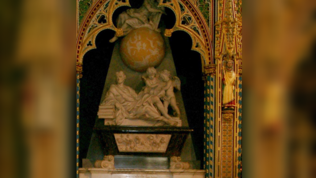 Nagrobek Isaaca Newtona (fot. wikimedia/ domena publiczna)