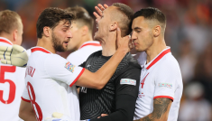 Bartosz Bereszyński, Łukasz Skorupski, Jakub Kiwior (fot. PAP)
