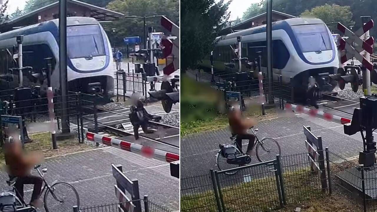 Operator ProRail opublikował nagranie ku przestrodze (fot. YT/ProRail) Operator ProRail opublikował nagranie ku przestrodze (fot. YT/ProRail)