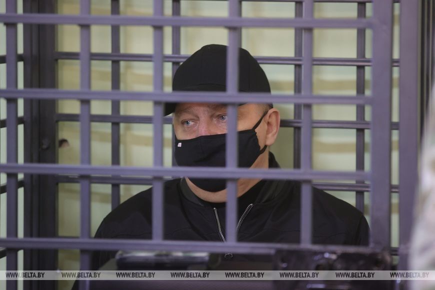 Мікалай Аўтуховіч на судзе. Горадня, Беларусь. 18 траўня 2022 года. (Фота: БелТА)