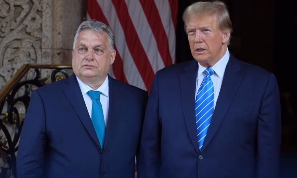 Віктар Орбан і Доналд Трамп на сустрэчы ў Флорыдзе, ЗША. 8 сакавіка 2024 года. (Фота: orbanviktor / Instagram)