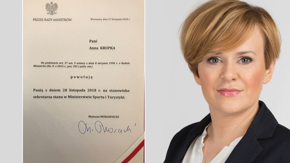 Anna Krupka sekretarzem stanu w Ministerstwie Sportu i ...