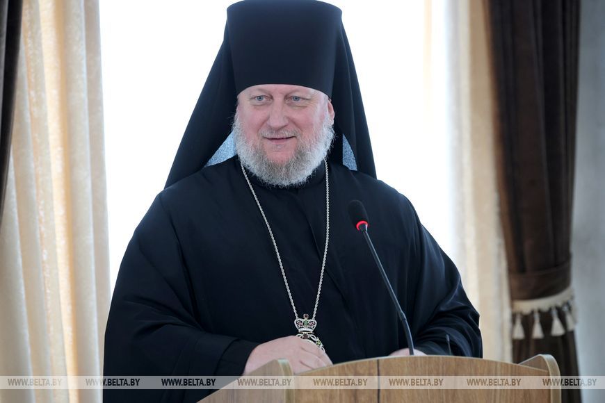 Епіскап Полацкі і Глыбоцкі Ігнацій на выязным пасяджэнні Савету Рэспублікі ў Наваполацку. 9 чэрвеня 2025 года. Фота: «БелТА»
