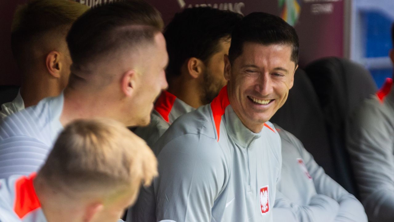 Adam Buksa i Robert Lewandowski (fot. Getty)