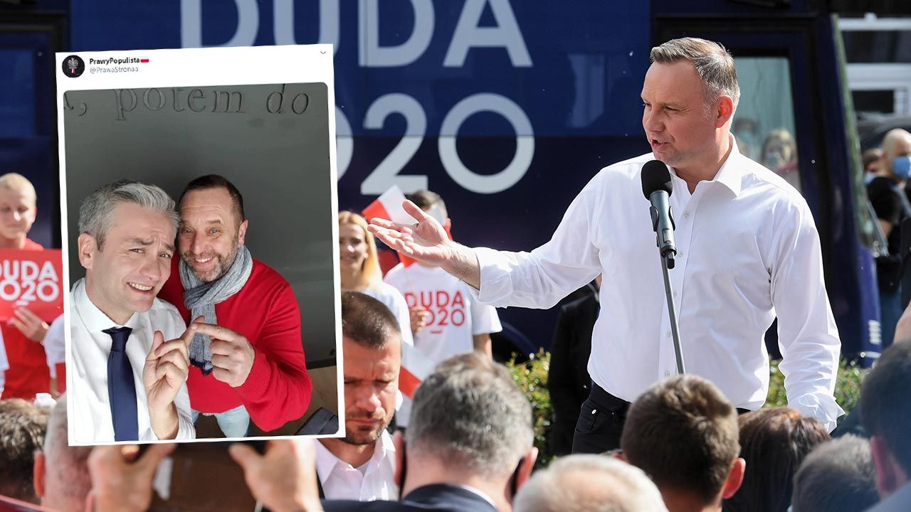 Mężczyzna wykrzykiwał do prezydenta (fot. PAP/Tytus Żmijewski)