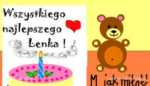 Urodzinowe kartki dla Lenki