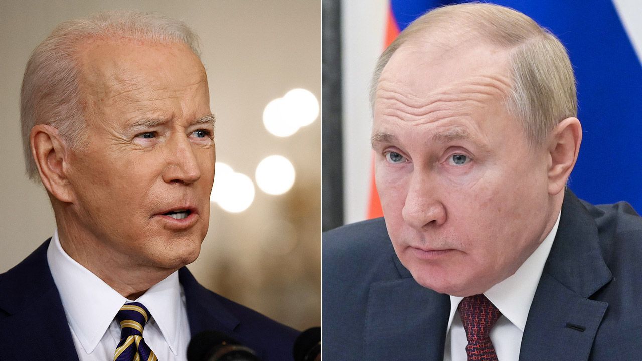 Ukraińcy nie mogą uwierzyć w to, co Biden powiedział o działaniach Putina (fot. Chip Somodevilla/Getty Images, Alexei Nikolsky\TASS via Getty Images))