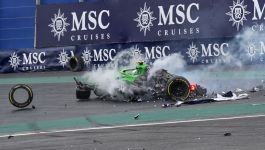 Gabriel Bortoleto spektakularnie rozbił się podczas GP Brazylii (fot. Getty) Gabriel Bortoleto spektakularnie rozbił się podczas GP Brazylii (fot. Getty)