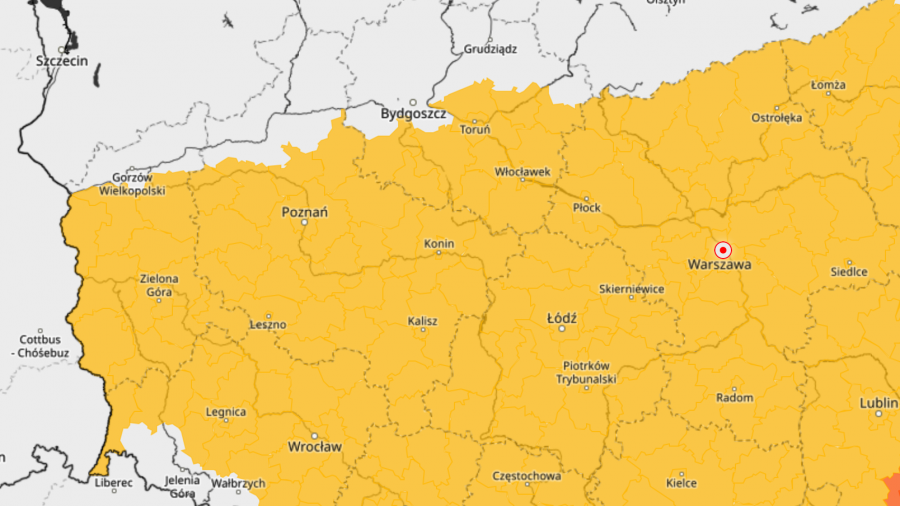 Upały w Wielkopolsce, ostrzeżenie IMGW, upał, IMGW, alert IMGW, pogoda w Wielkopolsce (fot. IMGW)