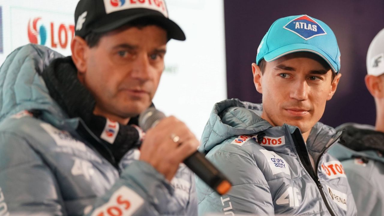 Kamil Stoch i Stefan Horngacher (fot. PAP/Grzegorz Momot)