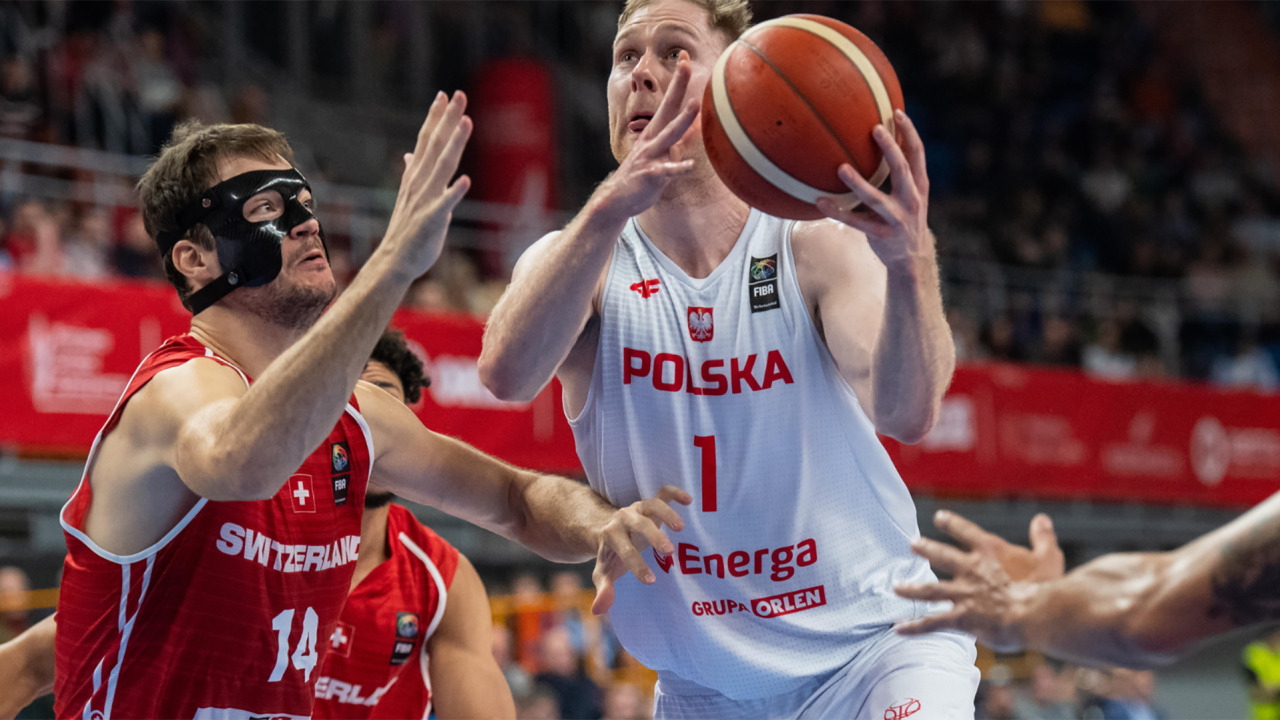 Koszykówka, el. ME 2025 Polska Szwajcaria [SKRÓT] TVP SPORT