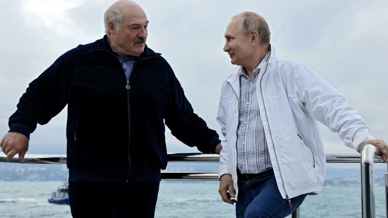 Porozumienie Białorusi i Rosji ws. działań przeciwko Zachodowi (fot. PAP/EPA/SERGEI ILYIN/SPUTNIK/KREMLIN) Porozumienie Białorusi i Rosji ws. działań przeciwko Zachodowi (fot. PAP/EPA/SERGEI ILYIN/SPUTNIK/KREMLIN)