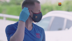 Marc-Andre ter Stegen w maseczce (fot. SNTV)